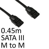 Cartridge World Locking SATA III (M) to Locking SATA III (M) 0.45m Black OEM Internal Data Cable 