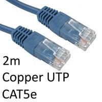 Cartridge World RJ45 (M) to RJ45 (M) CAT5e 2m Blue OEM Moulded Boot Copper UTP Network Cable 