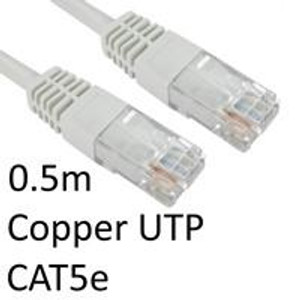 Cartridge World RJ45 (M) to RJ45 (M) CAT5e 0.5m White OEM Moulded Boot Copper UTP Network Cable 