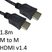 Cartridge World HDMI 1.4 (M) to HDMI 1.4 (M) 1.8m Black OEM Display Cable 