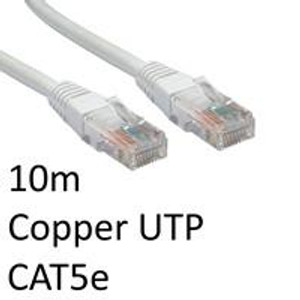 Cartridge World RJ45 (M) to RJ45 (M) CAT5e 10m White OEM Moulded Boot Copper UTP Network Cable 