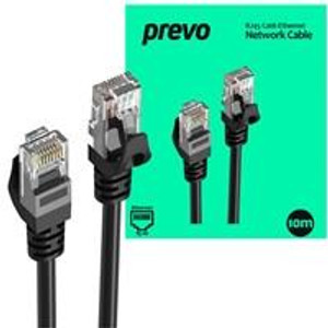 Prevo CAT6-BLK-10M Network Cable, RJ45 (M) to RJ45 (M), CAT6, 10m, Black, Oxygen Free Prevo CAT6-BLK-10M Network Cable, RJ45 (M) to RJ45 (M), CAT6, 10m, Black, Oxygen Free