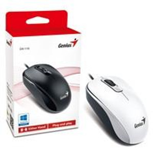 Genius DX-110 Wired USB Plug & Play Mouse, 1000DPI (White)   Genius DX-110 Wired USB Plug & Play Mouse, 1000DPI (White)