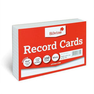 Cartridge World ValueX Record Card 152x102mmRld WT PK100 