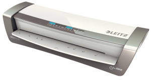 Leitz iLAM Office A3 Pro Laminator, modern office laminating machine with digital control panel and sleek design.
