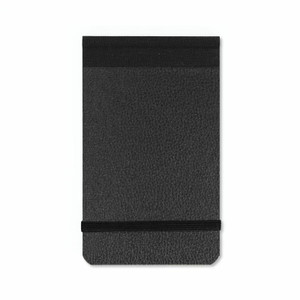 CW Office Silvine Elastic Band Book Black PK12, black elastic band book for organizing and securing papers.