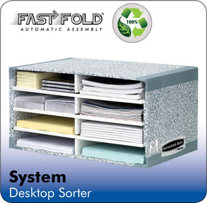 CW Office System Desk Top Sorter Grey PK5, organizational desk storage with multiple compartments for documents and files.