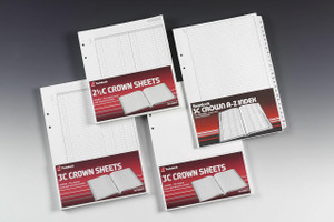 CW Office Twinlock Crown Sheets Double Ledger Size 3, stationery product for accounting and record keeping.