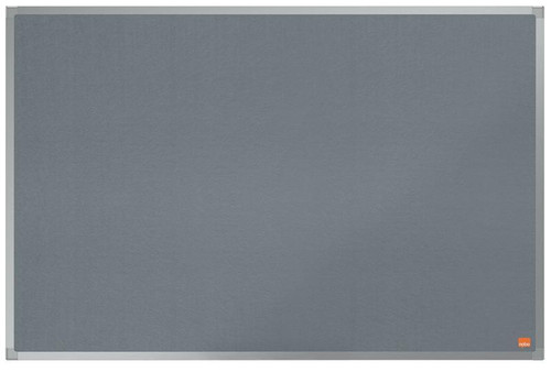 CW Office ValueX Noticeboard Felt 900x600 Grey, grey felt noticeboard with aluminum frame for office or educational use.