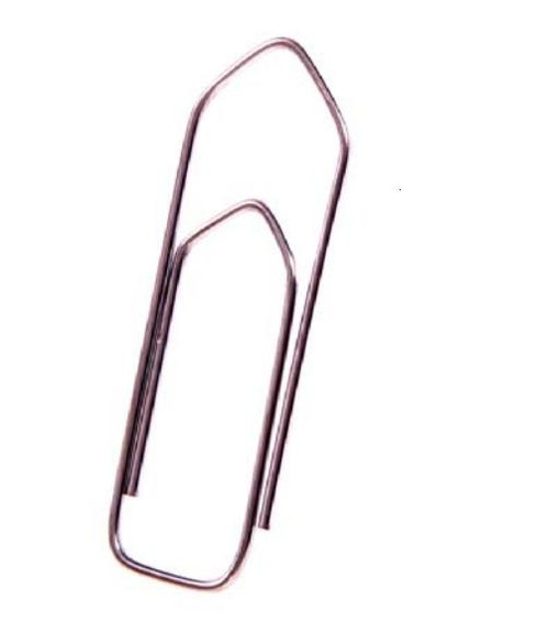 CW Office ValueX Paperclip Large NoTear 27mm PK1000, close-up of a large, durable paperclip with no-tear design in a metallic finish.