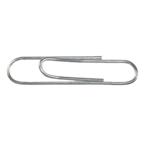 CW Office ValueX Paperclip Small Lipped 22mm PK100, close-up view of a pack of small sized metal paperclips with a lipped design for office use, in a straight arrangement.
