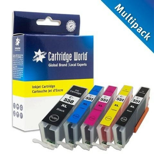 Cartridge World Compatible with Canon PGI-550/CLI-551 XL Multipack