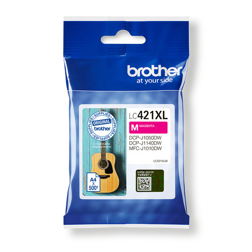 Brother High Yield Magenta Ink Cartridge 500 pages - LC421XLM - main product image