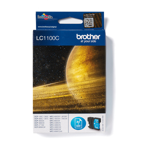Brother LC-1100C Original Cyan Ink Cartridge - main product image