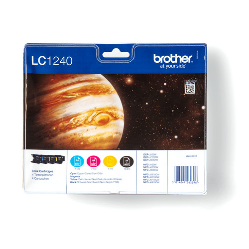 Brother LC1240 Ink Cartridge Pack: Cyan / Magenta / Yellow / Black - main product image