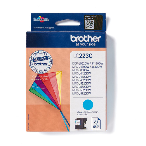 Brother LC-223C Original Cyan Ink Cartridge - main product image