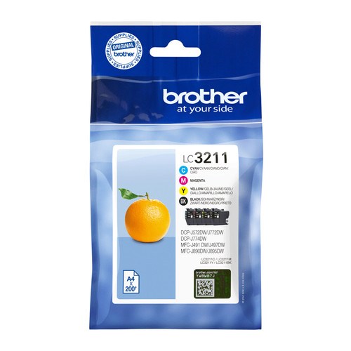 Brother LC-3211VAL Ink Cartridge Original Black,Cyan,Magenta,Yellow Multipack - main product image