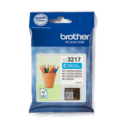Brother LC-3217C Original Cyan Ink Cartridge - main product image