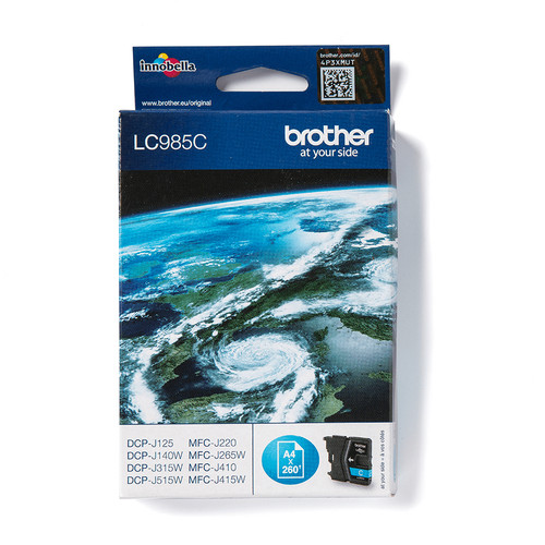 Brother LC985C Original Cyan Ink Cartridge - main product image