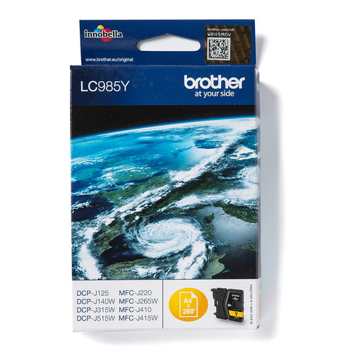 Brother LC985Y Original Yellow Ink Cartridge - main product image