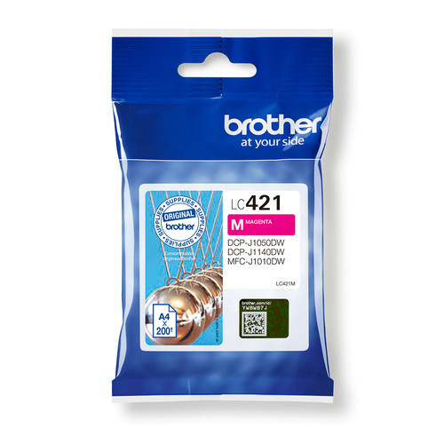 Brother Magenta Standard Capacity Ink Cartridge 200 pages - LC421M - main product image