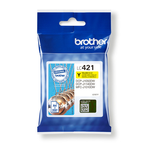Brother Standard Capacity Yellow Ink Cartridge 200 pages - LC421Y - main product image