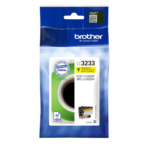 Brother Yellow Standard Capacity Ink Cartridge 1.5k pages - LC3233Y - main product image