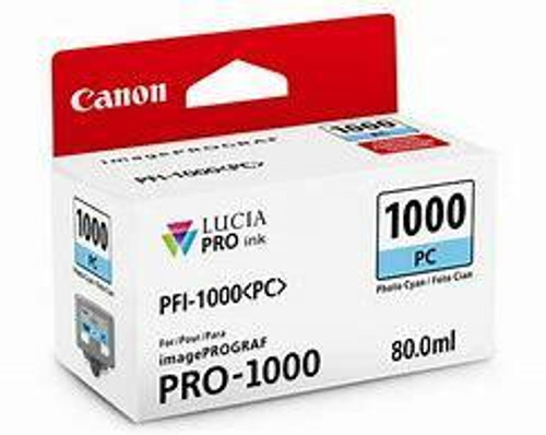 Canon PFI1000PC Photo Cyan Standard Capacity Ink Cartridge 80ml - 0550C001