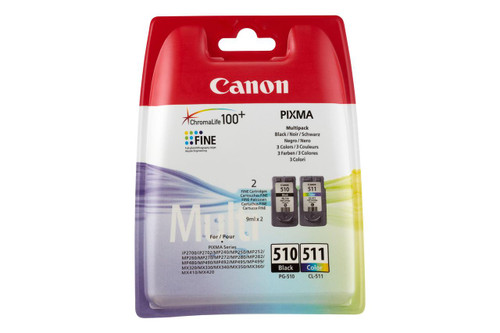  Canon PG-510/CL-511 Multi Pack Ink Cartridge Original Black,Cyan,Magenta,Yellow Multipack 2 pc(s) 