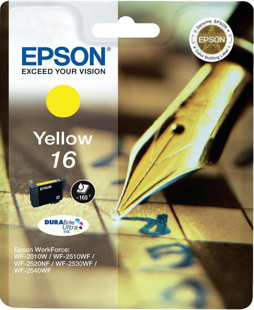 Epson 16 Pen and Crossword Yellow Standard Capacity Ink Cartridge 3ml - C13T16244012