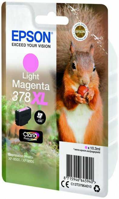 Epson 378XL Squirrel Light Magenta High Yield Ink Cartridge 10ml - C13T37964010