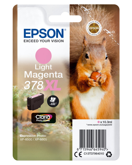 Epson 378XL Squirrel Light Magenta High Yield Ink Cartridge 10ml - C13T37964010 - main product image