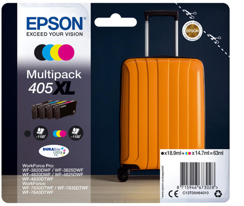  Epson 405XL Black CMY High Yield Ink Cartridge 63ml - C13T05H64010 