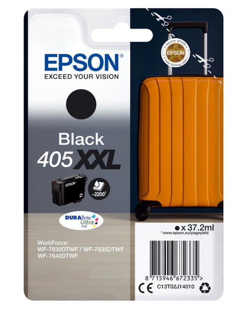  Epson 405XXL Black High Yield Ink Cartridge 37.2ml - C13T02J14010 