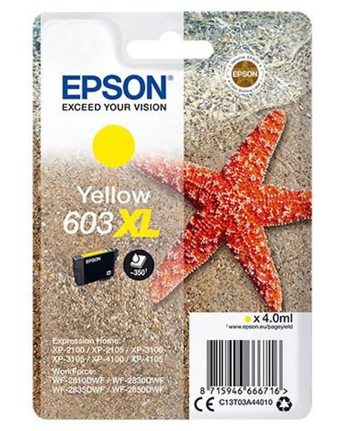  Epson C13T03A44010 (603XL) Ink Cartridge Original Yellow 
