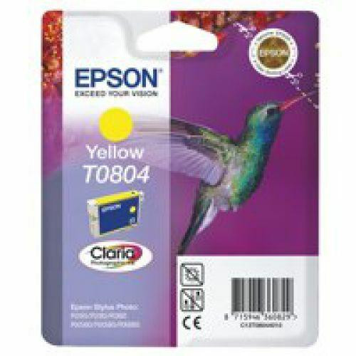 Epson Hummingbird Singlepack Yellow T0804 Claria Photographic Ink Ink Cartridge