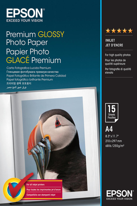 Epson Premium Glossy Photo Paper - A4 - 15 Sheets