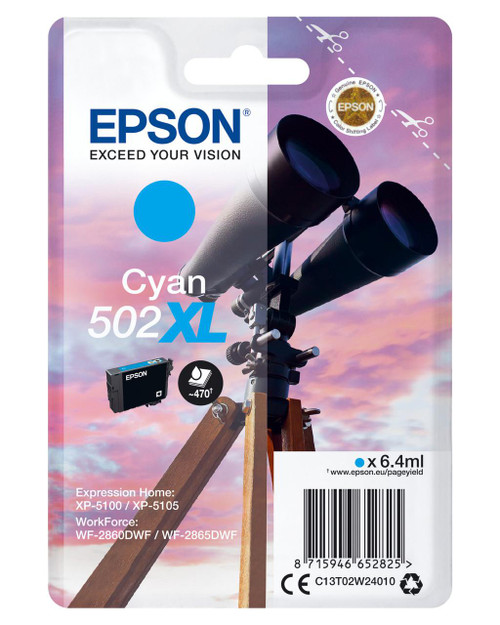  Epson Singlepack Cyan 502XL Ink 