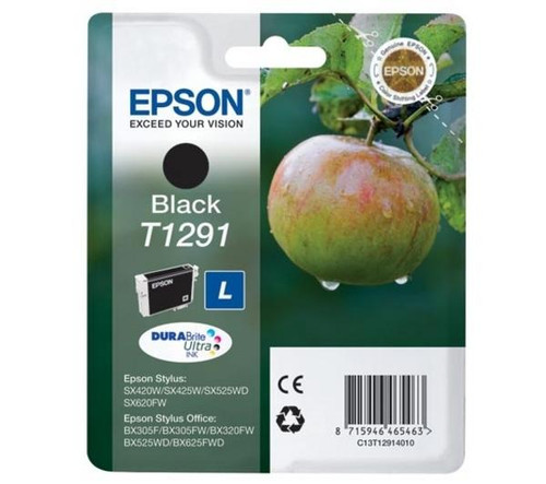 Epson T1291 Apple Black Standard Capacity Ink Cartridge 11ml - C13T12914012