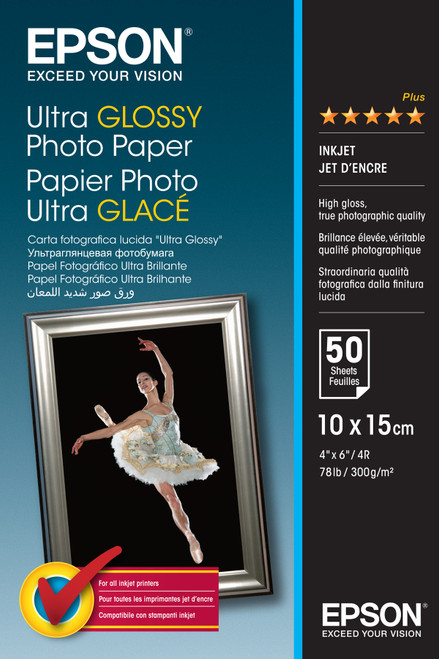 Epson Ultra Glossy Photo Paper - 10x15cm - 50 Sheets - main product image