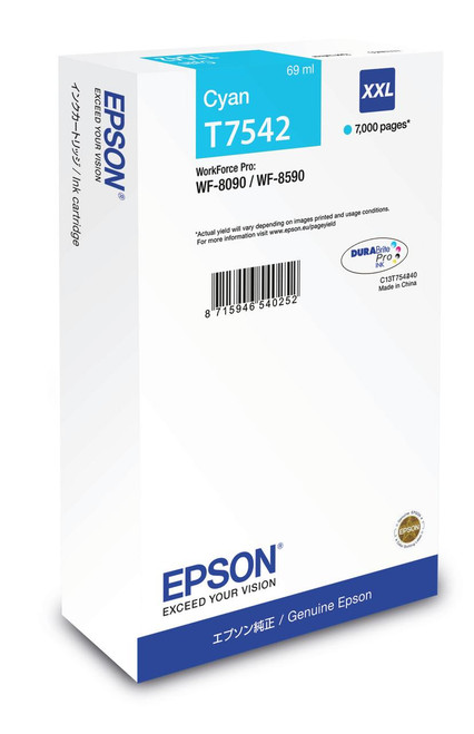  Epson WF-8090 / WF-8590 Ink Cartridge XXL Cyan 
