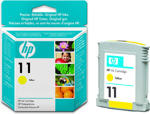 HP 11 Yellow Standard Capacity Ink Cartridge 20ml - C4838A - main product image