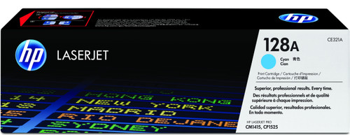 HP 128A Original Cyan Toner Cartridge - main product image