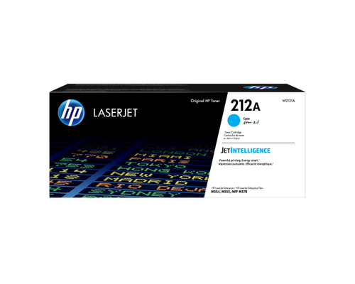 HP 212A Cyan High Yield Standard Capacity Toner Cartridge 4.5K pages HP Colour LaserJet Enterprise M555 / M554 / M578 series - W2121A - main product image