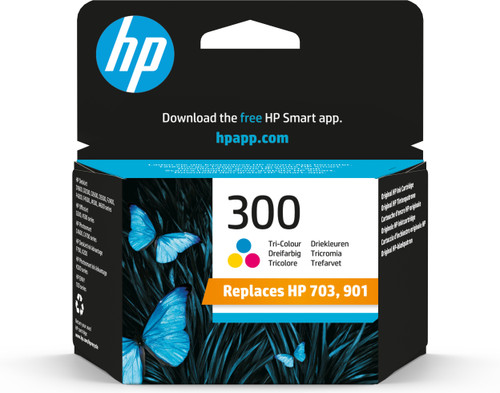 HP 300 Original Cyan, Magenta, Yellow Tri-Colour Ink Cartridge - main product image
