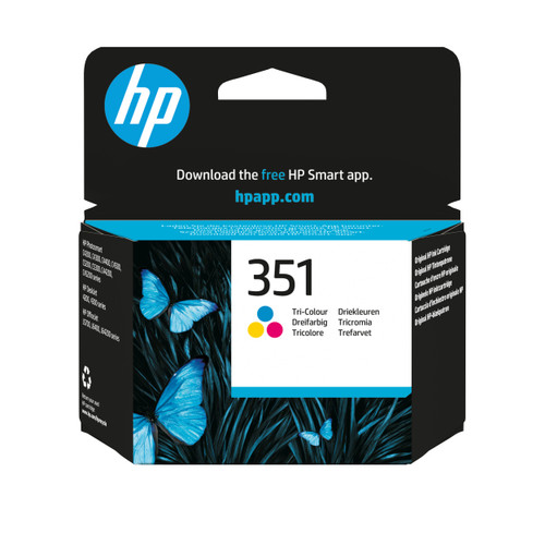 HP 351 Original Cyan, Magenta, Yellow Tri-Colour Ink Cartridge - main product image