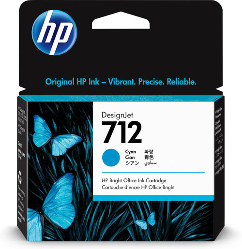  HP 712 Cyan Standard Capacity Ink Cartridge 29ml - 3ED67A 