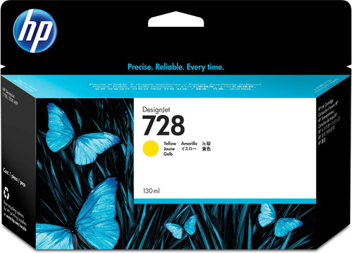  HP 728 Yellow Standard Capacity Ink Cartridge 130ml - F9J65A 