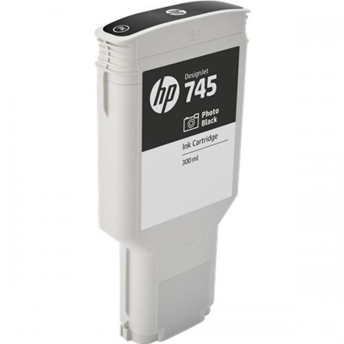 HP 745 Photo Black Standard Capacity Ink Cartridge 300ml - F9K04A