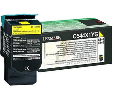 Lexmark C544, X544 Yellow Extra High Yield Return Programme Toner Cartridge 4K Original